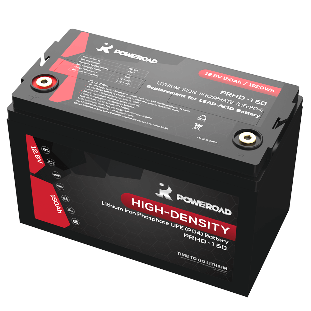 POWEROAD 12V 100Ah or 150Ah BCI Group 31 LiFePO4 Bluetooth Self-Heating Battery - Image 2